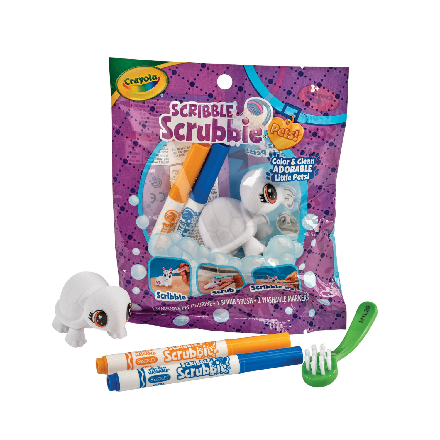slide 3 of 3, Crayola Scribble Scrubbie Pets, Purple Bag, 1 ct