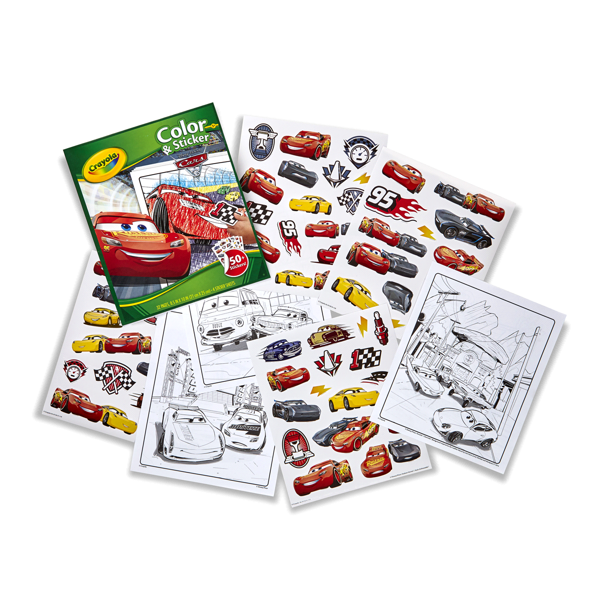 slide 3 of 4, Crayola Cars 3 Color Sticker Book, 1 ct