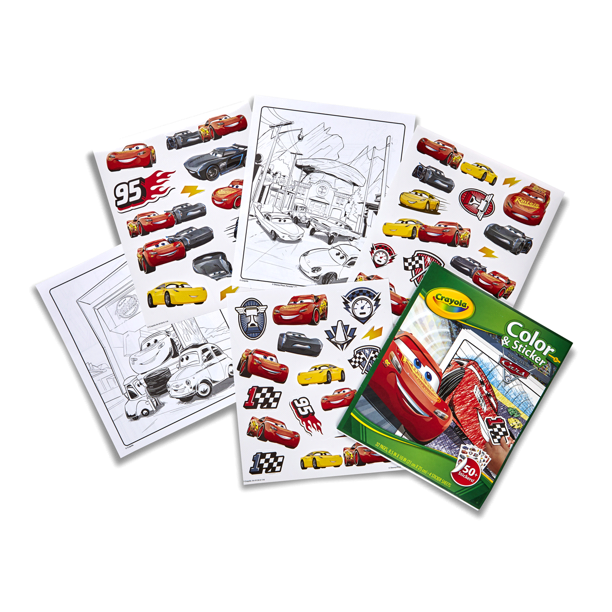 slide 4 of 4, Crayola Cars 3 Color Sticker Book, 1 ct