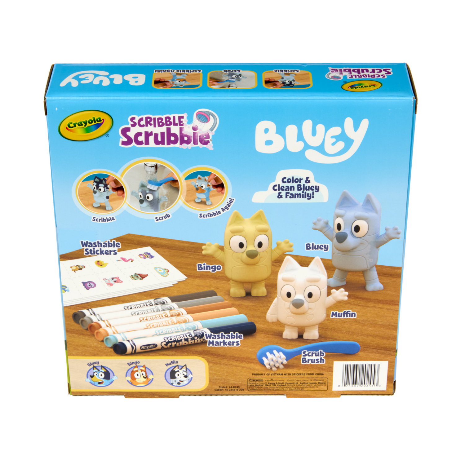 slide 2 of 5, Crayola Scribble Scrubbies Deluxe Bluey Playset with Washable Stickers, Bluey Toys, Coloring Gift for Kids Ages 3 & Up, 1 ct