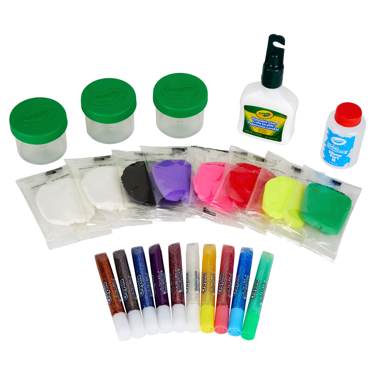 slide 5 of 5, Crayola Slime Party Slime Kit with 10 Varieties Slime Containers for Age 5+, 20 ct