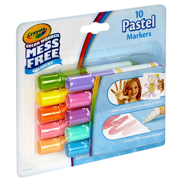 slide 2 of 17, Crayola Color Wonder Mini Markers Pastels, 10 ct