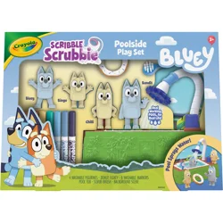 Crayola Scribble Scrubbies Bluey Poolside Playset, 4 Ct Bluey Toys for Kids