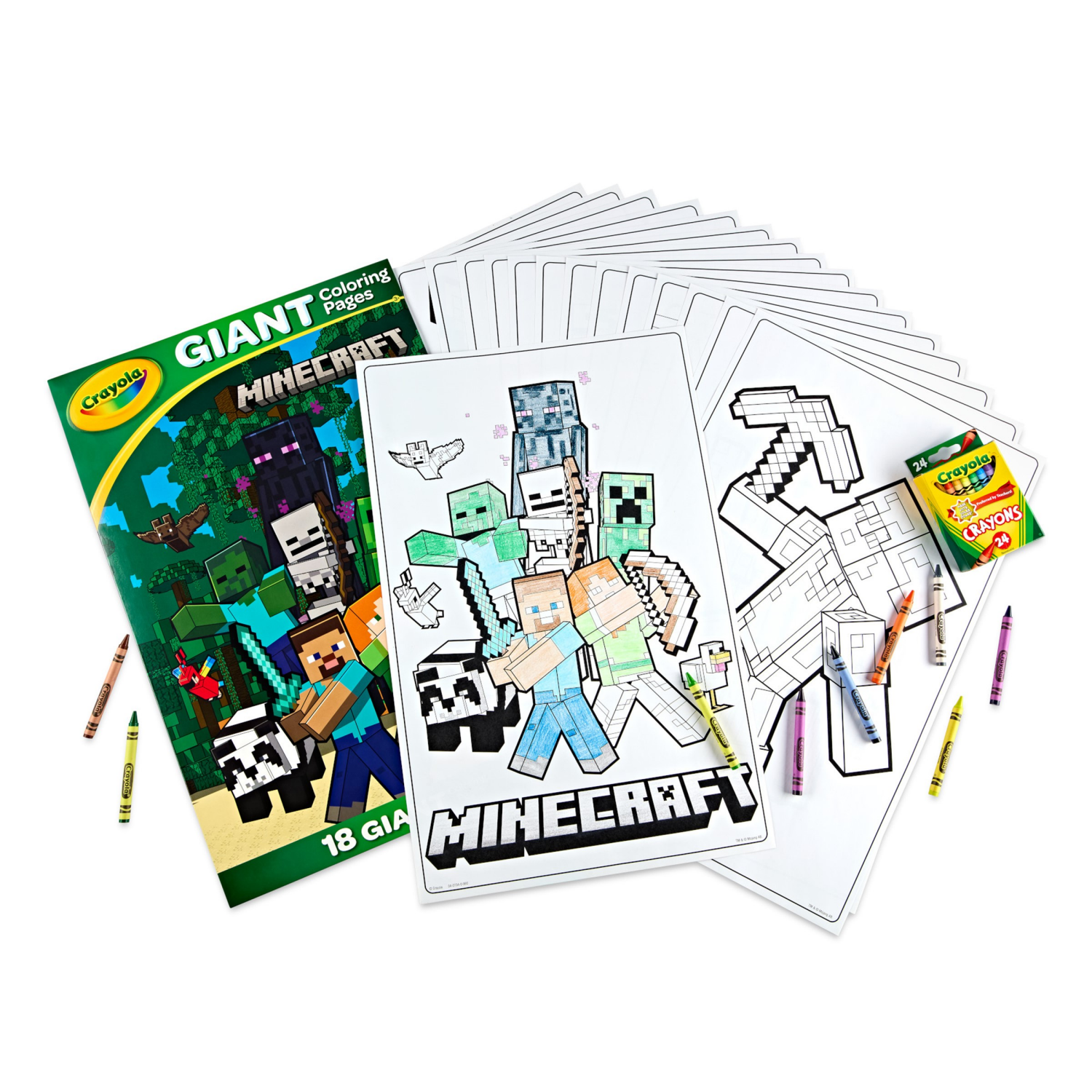 slide 4 of 5, Crayola® Giant Coloring Pages Minecraft, 1 ct
