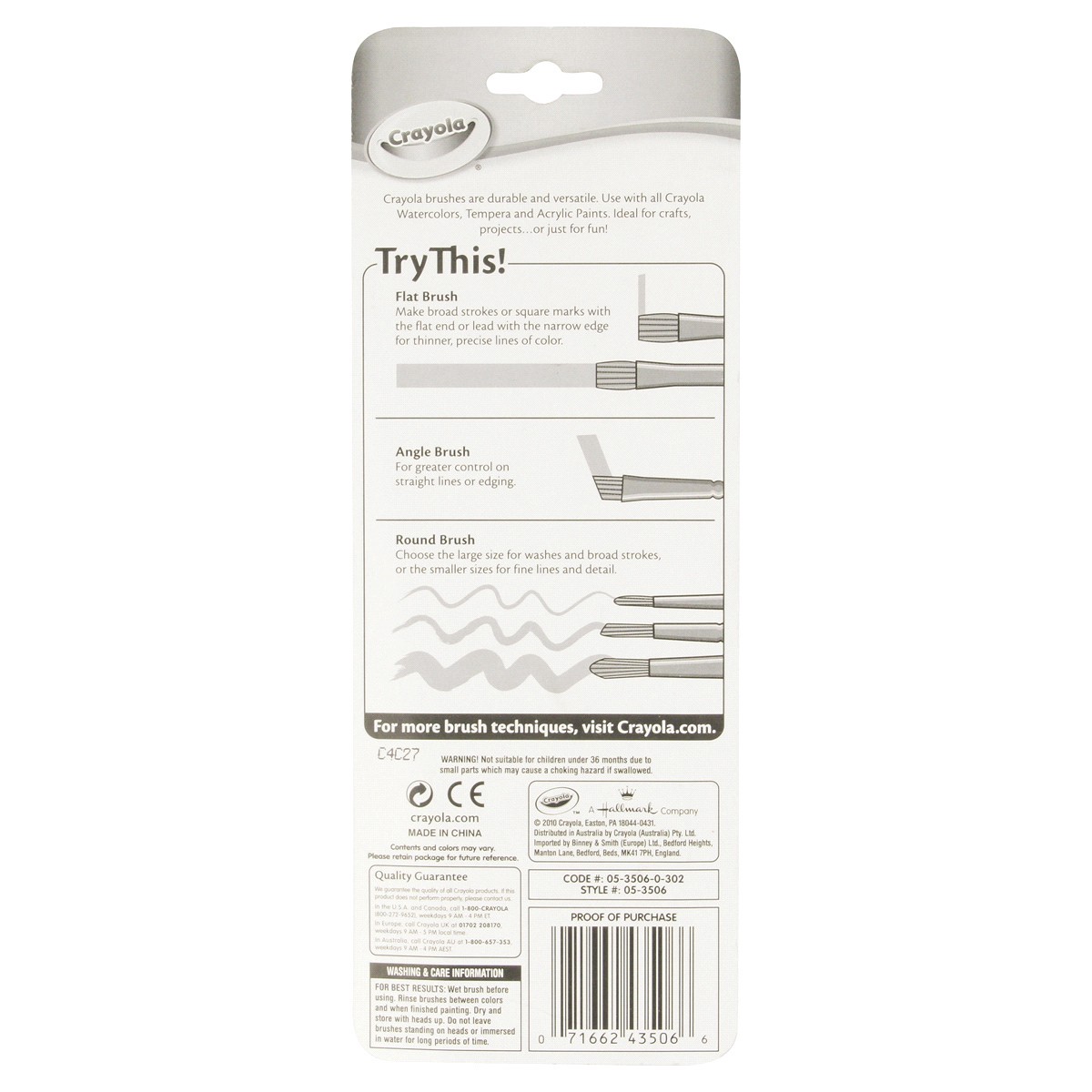 slide 2 of 2, Crayola Paint Brushes Assorted Tips, 5 ct