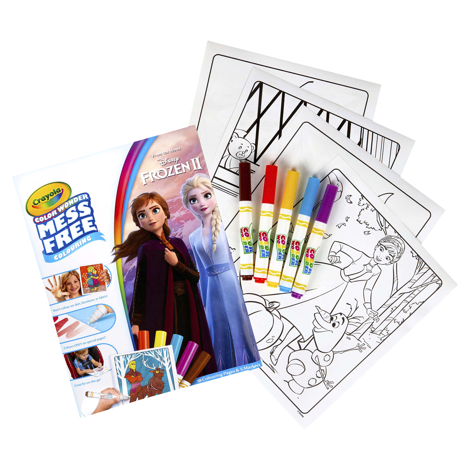 slide 2 of 3, Crayola Frozen Coloring Book and Markers, 1 ct