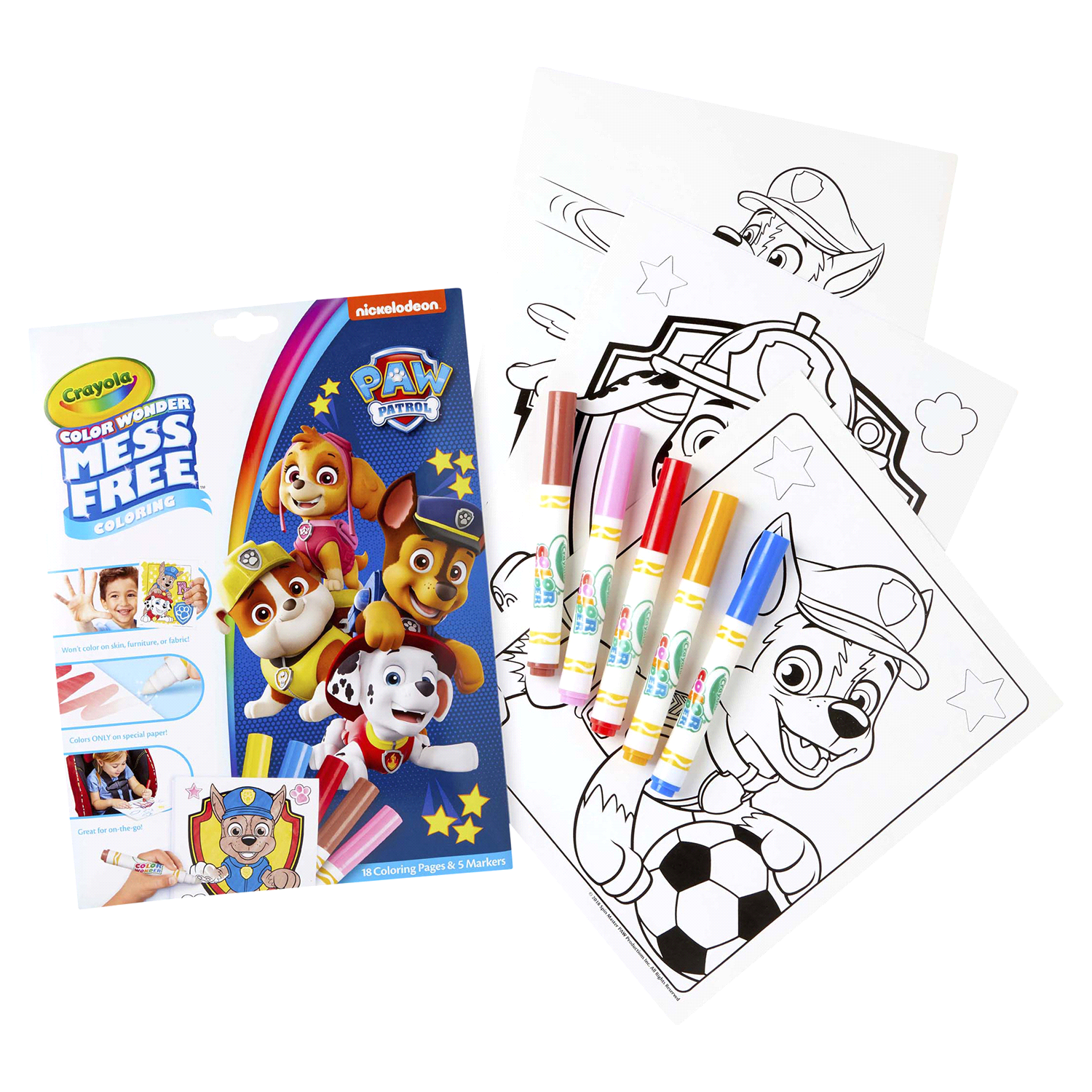 slide 2 of 3, Crayola Paw Patrol Coloring Pages & Markers 1 ea, 1 ct
