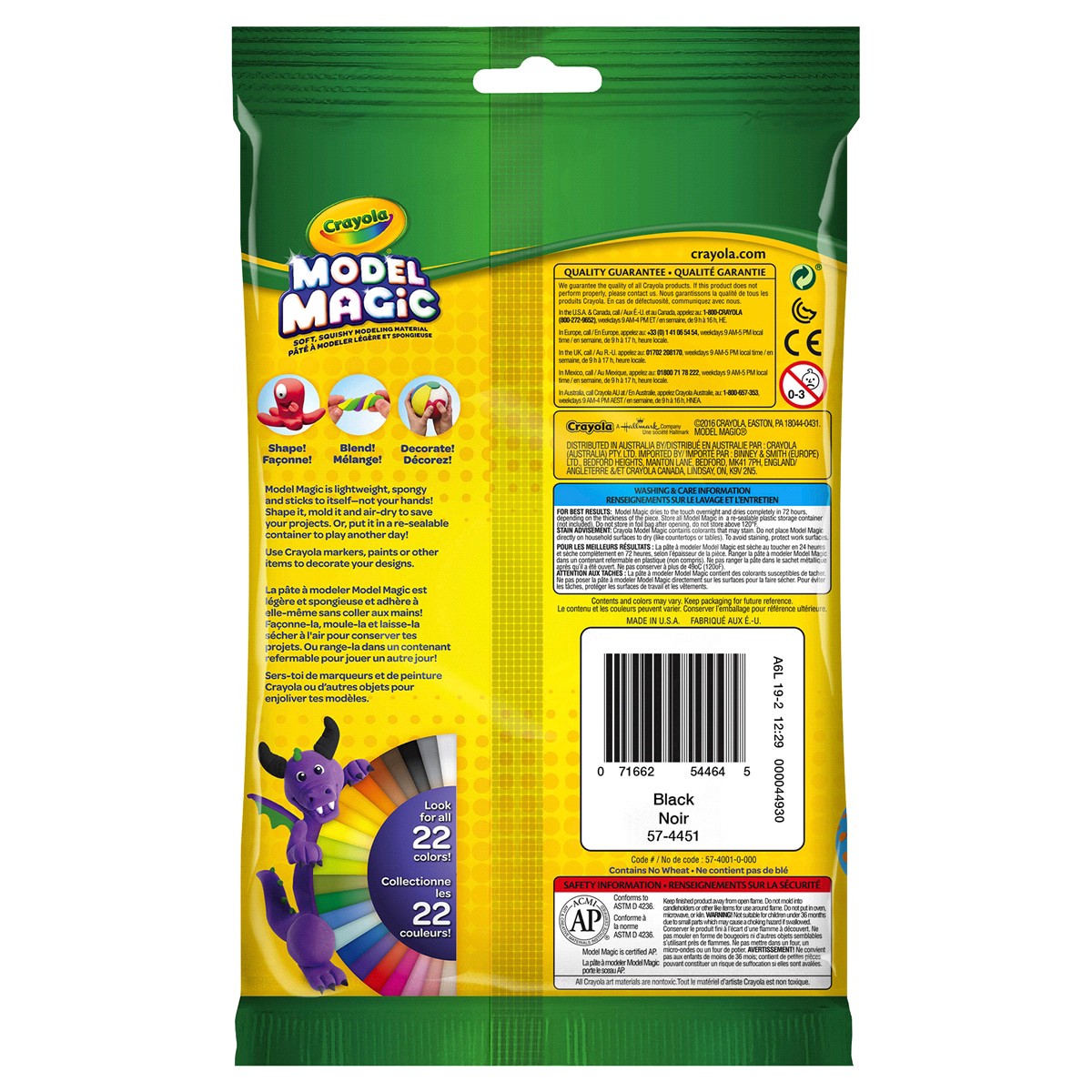 slide 9 of 9, Crayola Model Magic Black, 4 oz