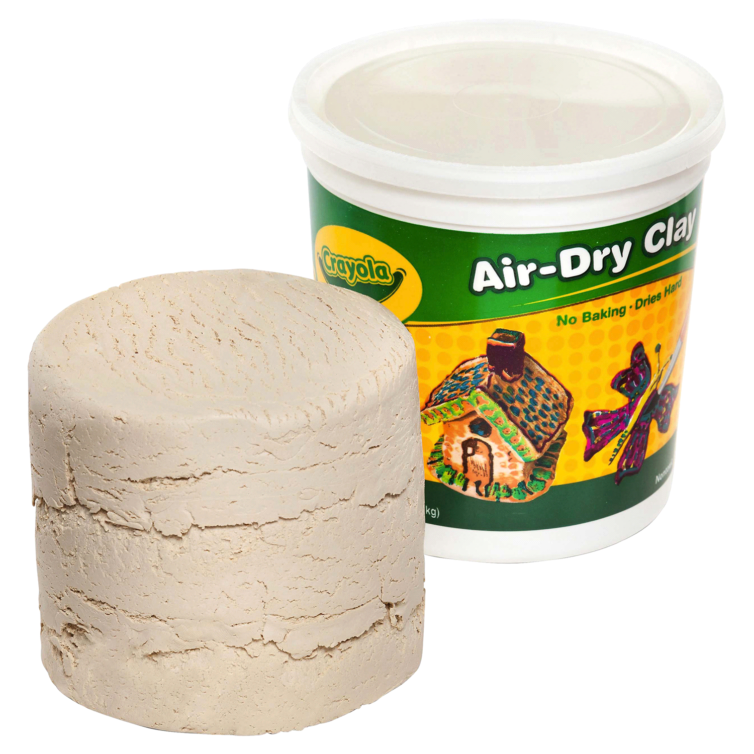 slide 2 of 2, Crayola Air Dry ClayBucket White, 5 lb