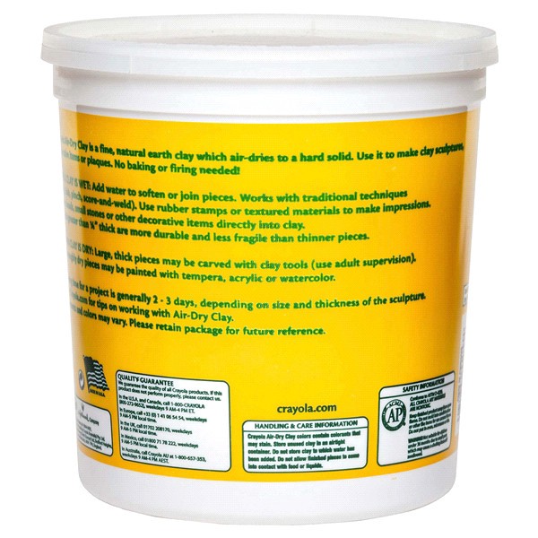 slide 6 of 9, Crayola Air Dry ClayBucket White, 5 lb