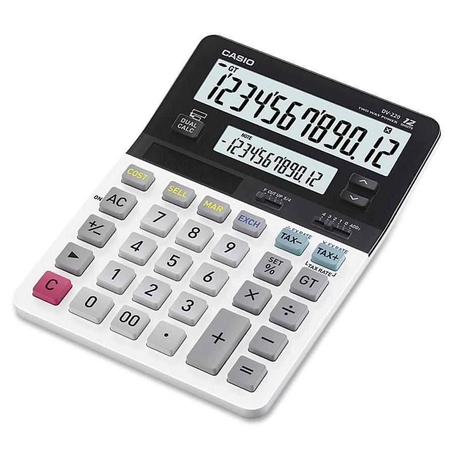 slide 2 of 2, Casio Dv-220 Dual-Display Desktop Calculator, 1 ct