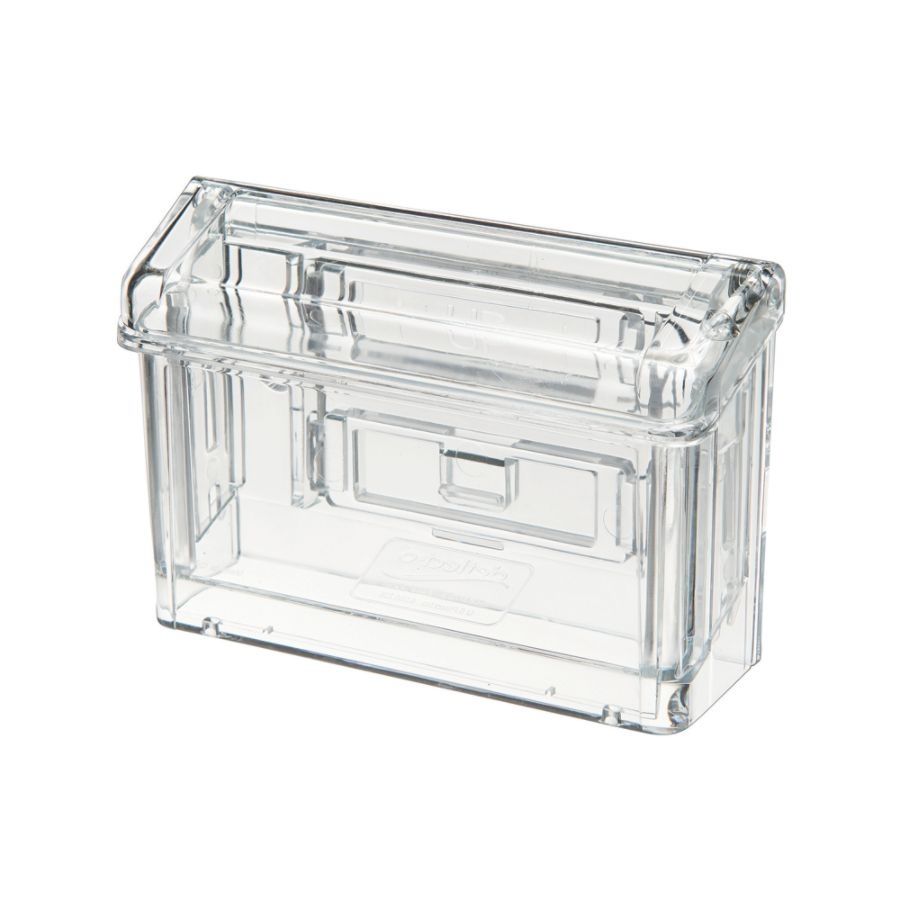 slide 2 of 3, Deflect-O Grab-A-Card Outdoor Business Card Holder, Clear, 4 1/4 in x 2 7/8 in x 1 1/2 in