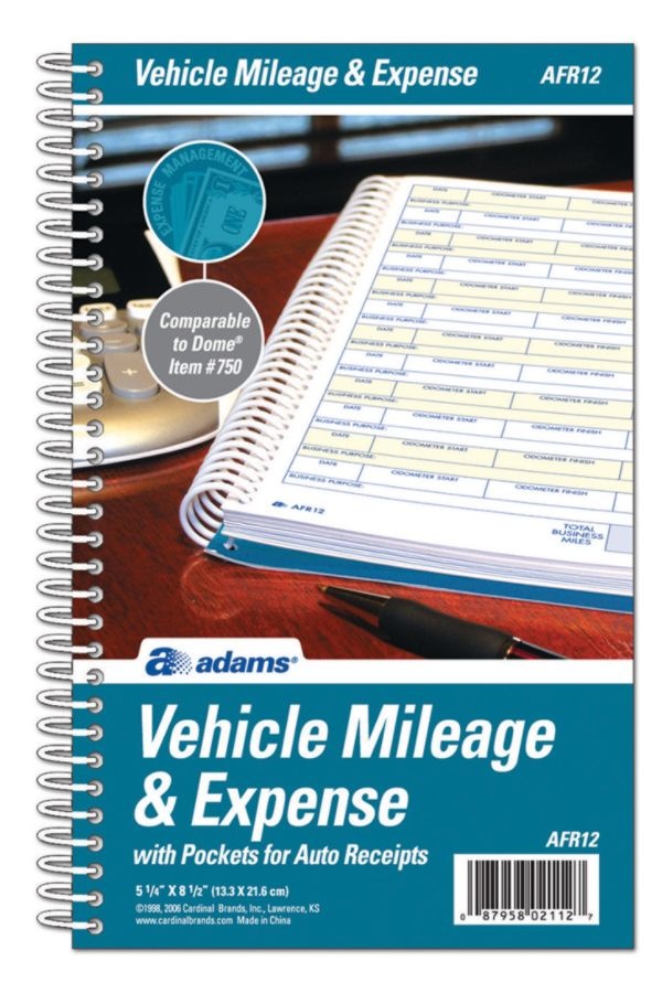 slide 2 of 4, Adams Vehicle Mileage And Expense Book, 5 1/4 in x 8 1/2 in