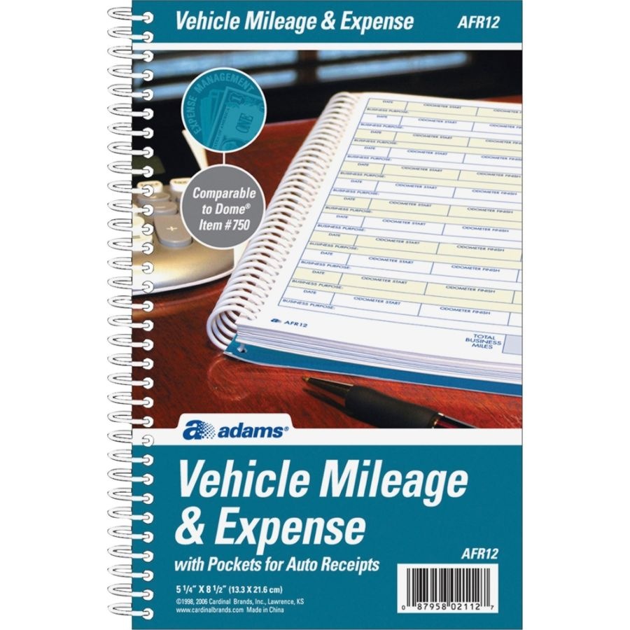 slide 4 of 4, Adams Vehicle Mileage And Expense Book, 5 1/4 in x 8 1/2 in