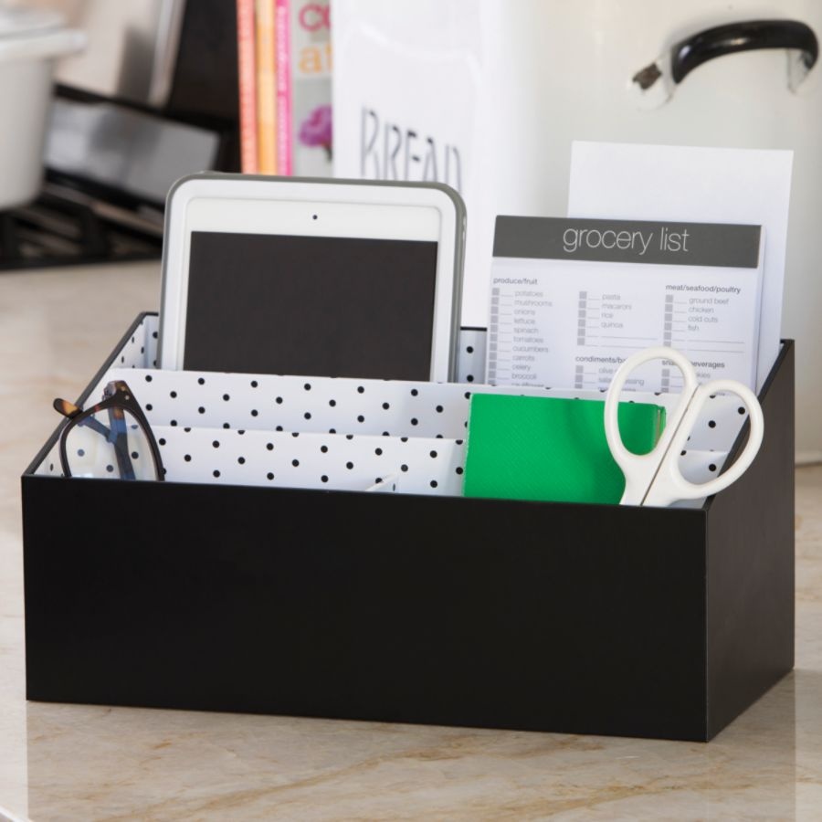 slide 2 of 6, See Jane Work Desktop Organizer, Black Dot, 1 ct