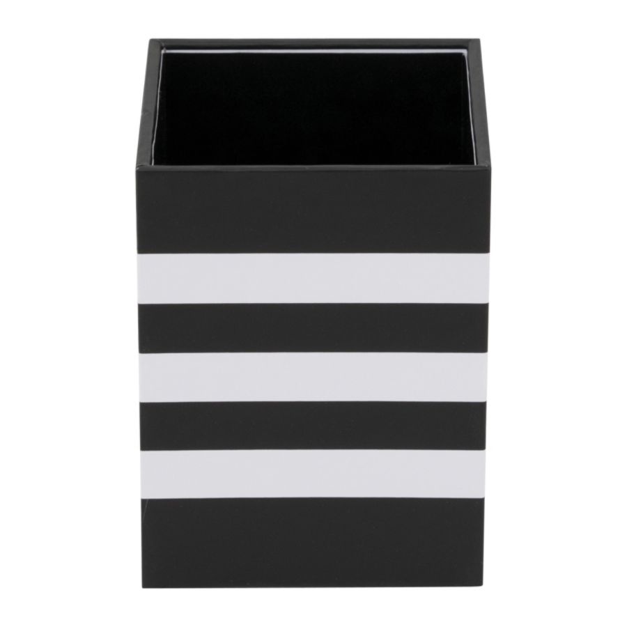 slide 2 of 6, See Jane Work Pencil Cup, Black Stripe, 1 ct