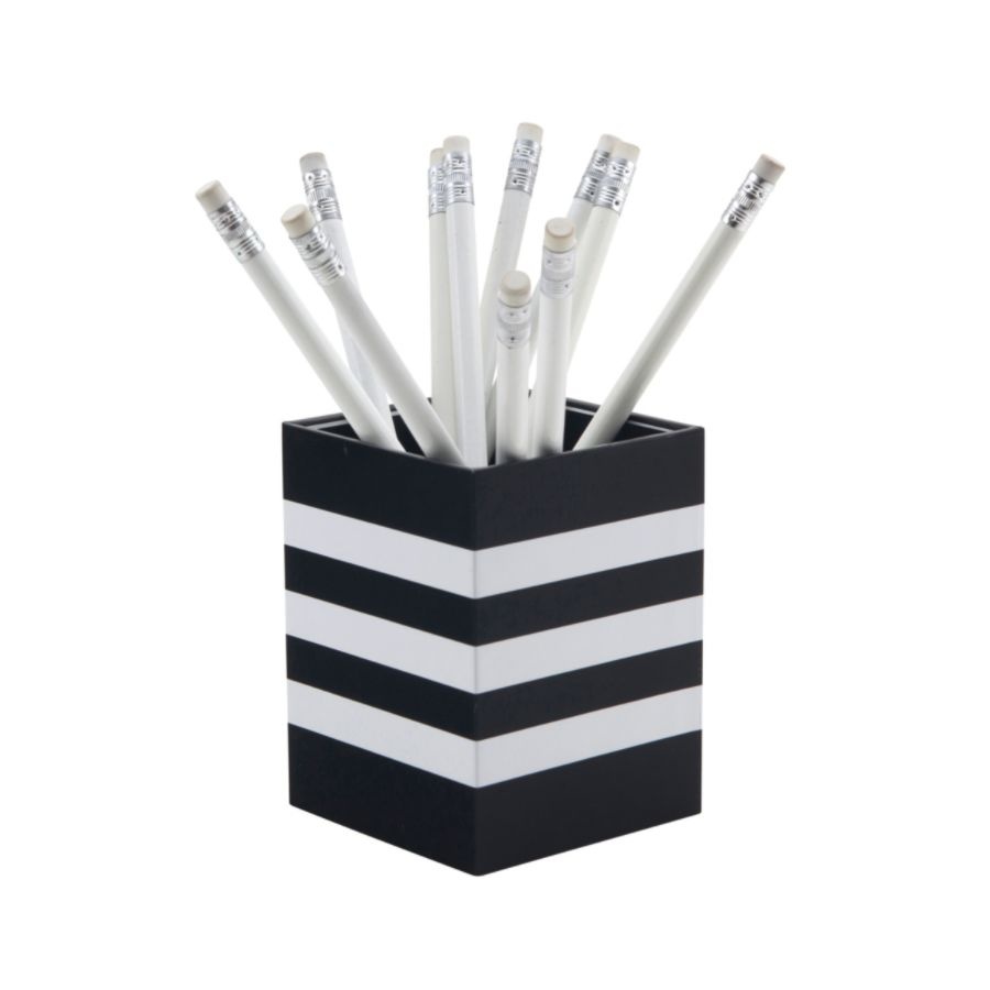 slide 6 of 6, See Jane Work Pencil Cup, Black Stripe, 1 ct