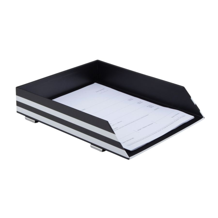 slide 2 of 8, See Jane Work Letter Tray, Black Stripe, 1 ct