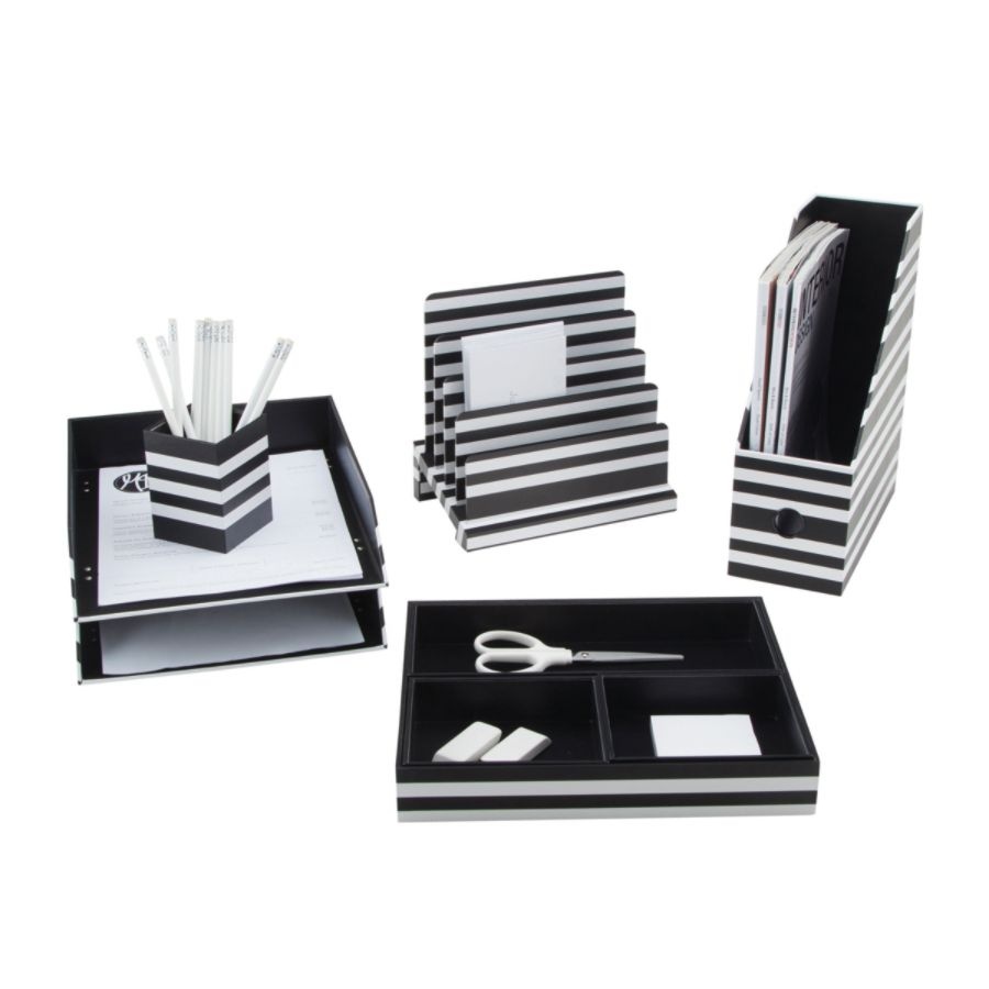 slide 7 of 8, See Jane Work Letter Tray, Black Stripe, 1 ct