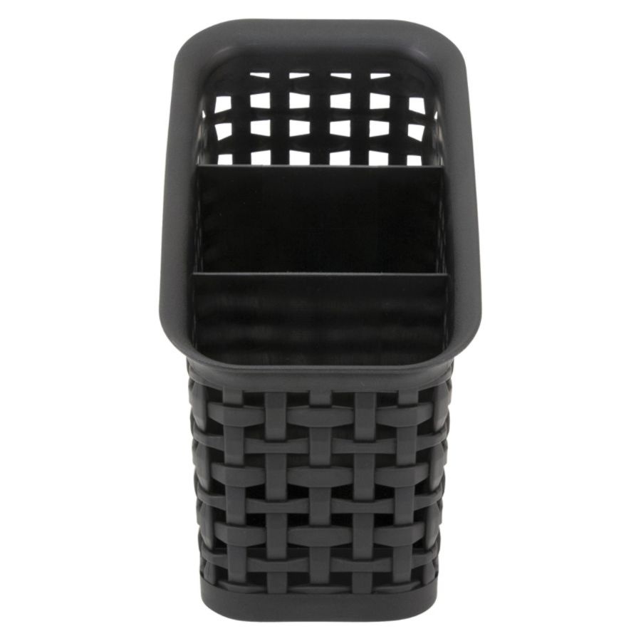 slide 3 of 5, See Jane Work 3-Tier Weave Bin, Black, 1 ct