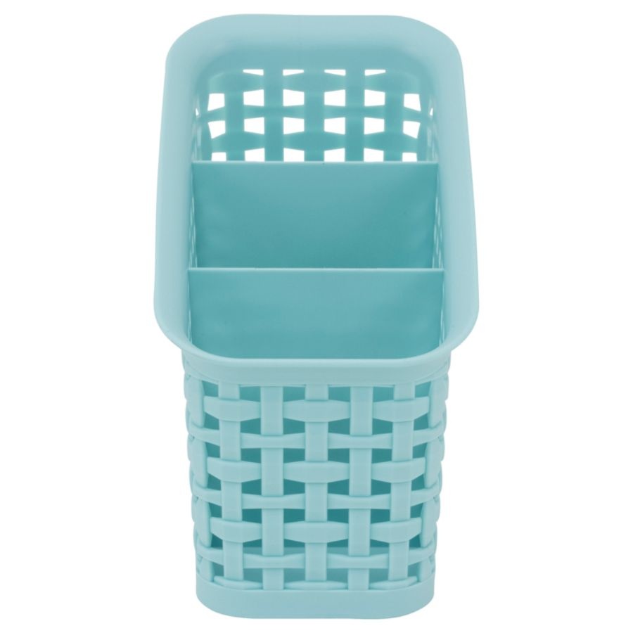 slide 3 of 5, See Jane Work 3-Tier Weave Bin, Blue, 1 ct