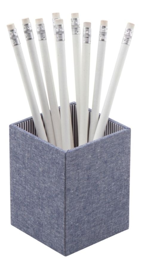 slide 3 of 4, See Jane Work Chambray Pencil Cup, Blue, 1 ct