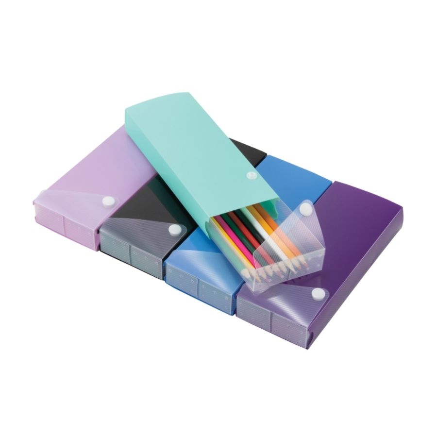 slide 7 of 10, Advantus Textured Pencil Box, Assorted Colors, 1 ct