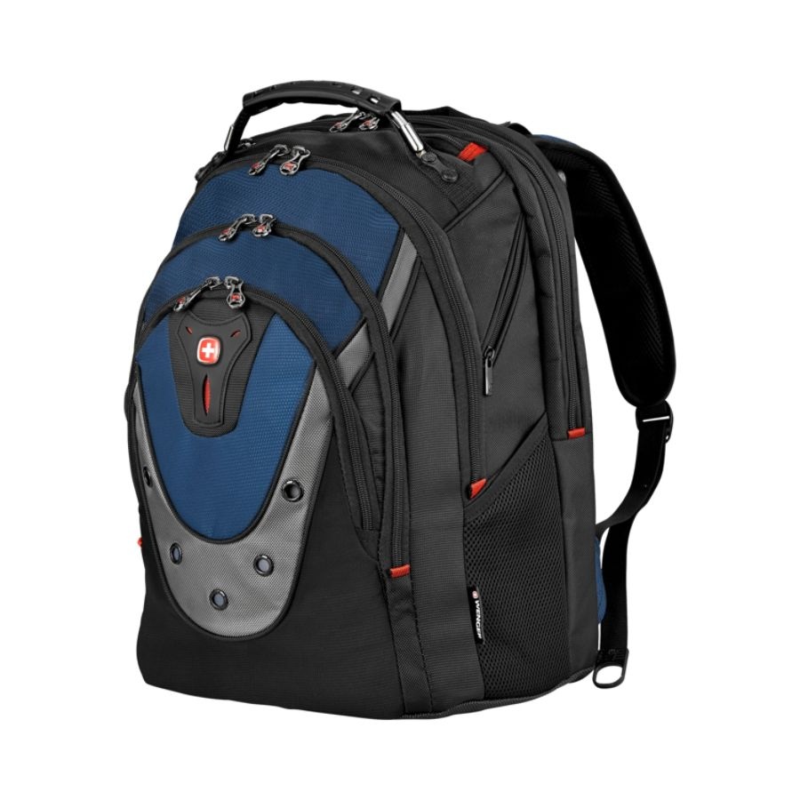 slide 4 of 7, Wenger Swissgear Ibex Laptop Backpack, Black/Blue, 1 ct