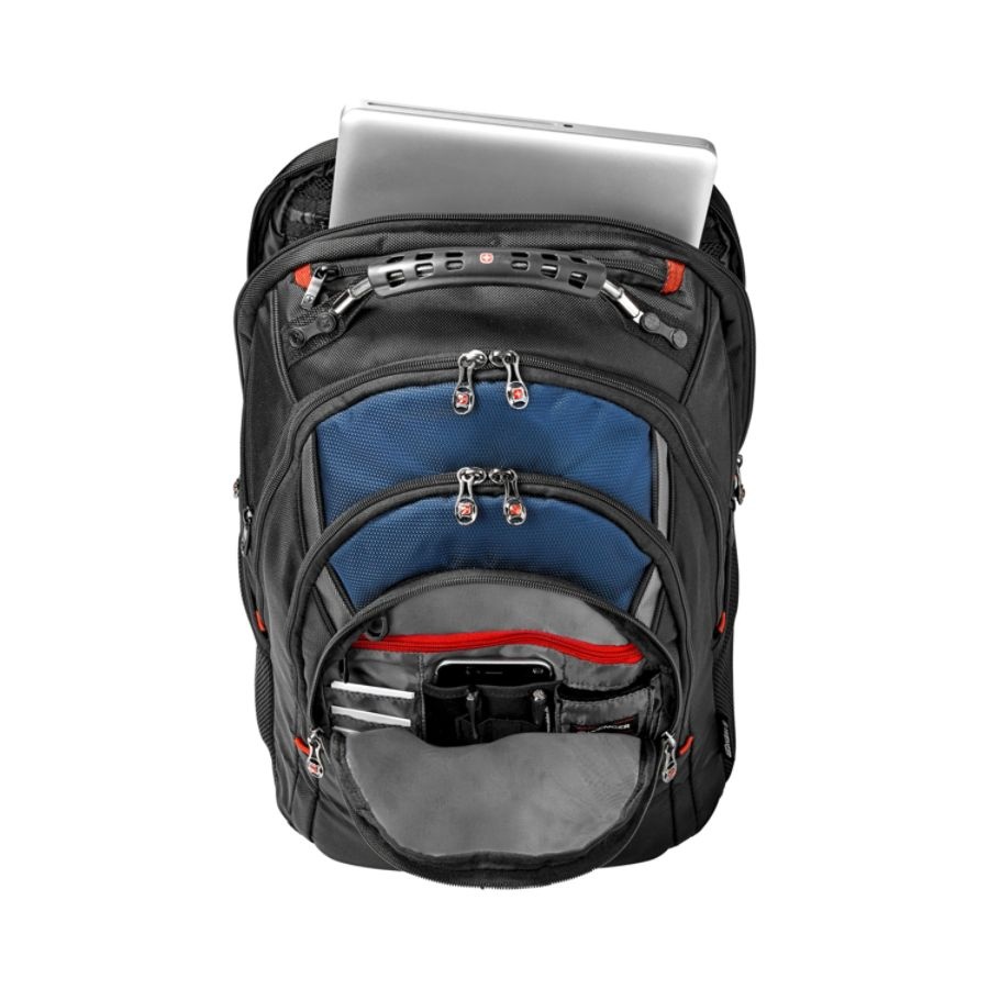 slide 7 of 7, Wenger Swissgear Ibex Laptop Backpack, Black/Blue, 1 ct