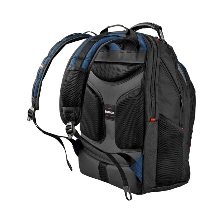 slide 2 of 7, Wenger Swissgear Ibex Laptop Backpack, Black/Blue, 1 ct