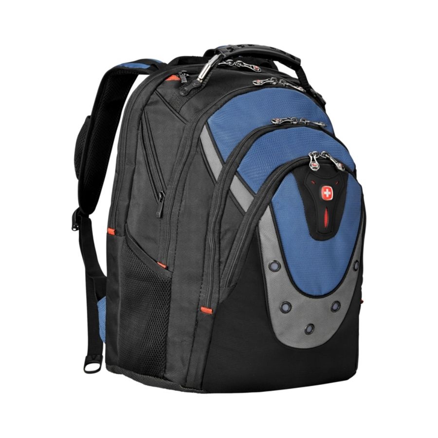 slide 5 of 7, Wenger Swissgear Ibex Laptop Backpack, Black/Blue, 1 ct