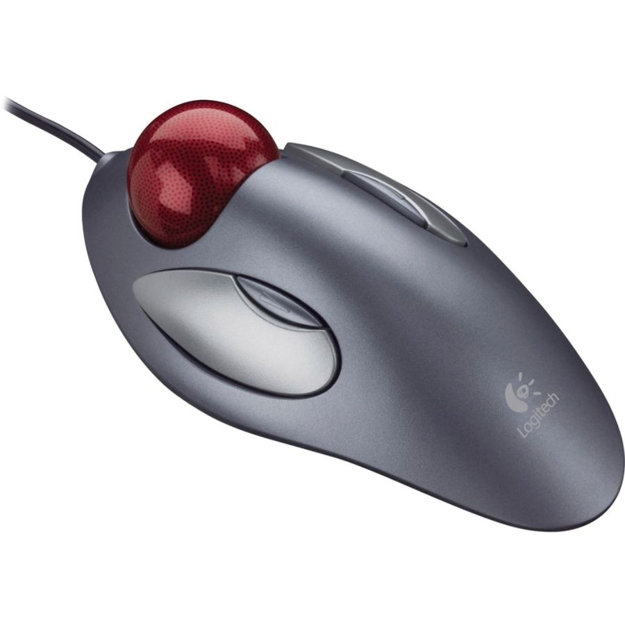 slide 3 of 3, Logitech Marble Mouse, Silver, 1 ct