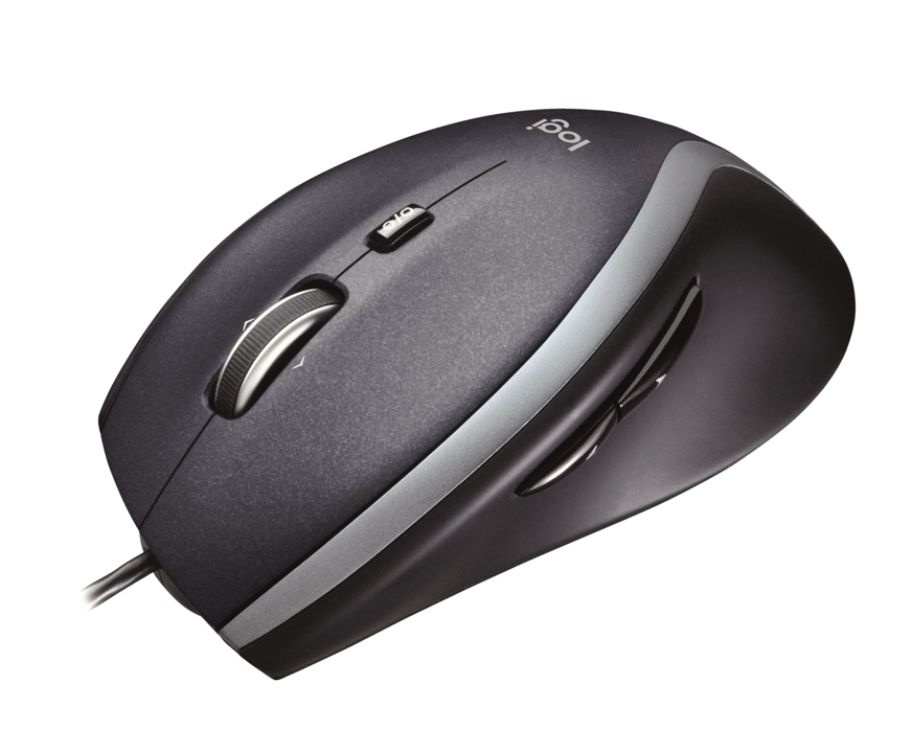 slide 3 of 5, Logitech M500 Corded Laser Mouse With Hyperscroll, Black, 1 ct