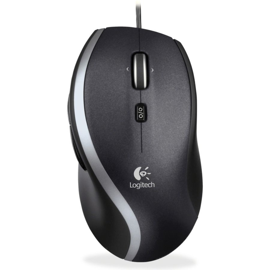 slide 5 of 5, Logitech M500 Corded Laser Mouse With Hyperscroll, Black, 1 ct