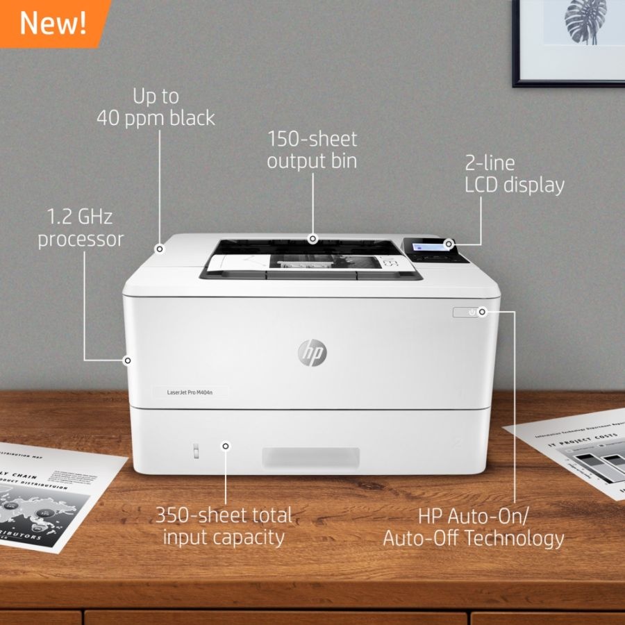 slide 10 of 10, HP Laserjet Pro M404N Monochrome Laser Printer, W1A52A#Bgj, 1 ct