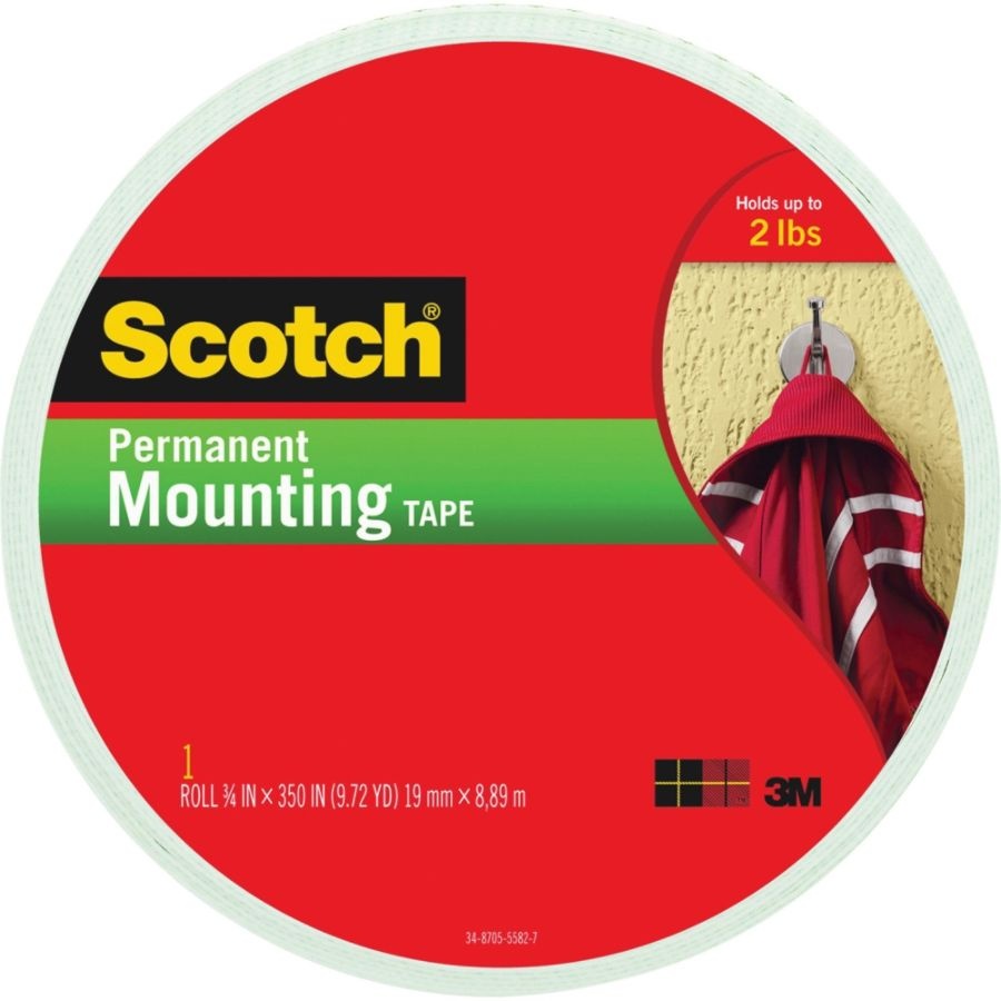 slide 8 of 9, Scotch Permanent Heavy-Duty Mounting Tape, 3/4 in x 350 in