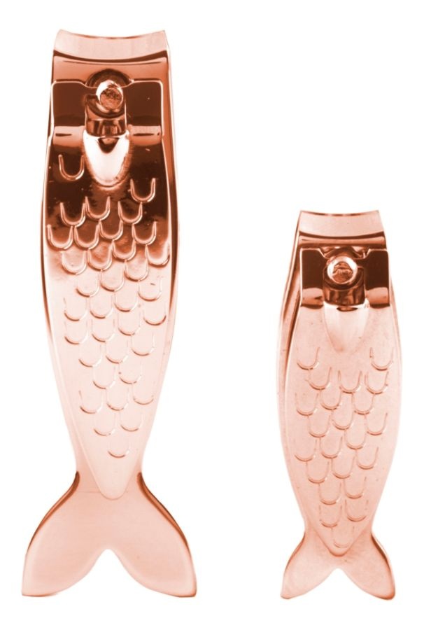 slide 3 of 3, Kikkerland Design Fish Nail Clippers Set, Copper, 1 ct