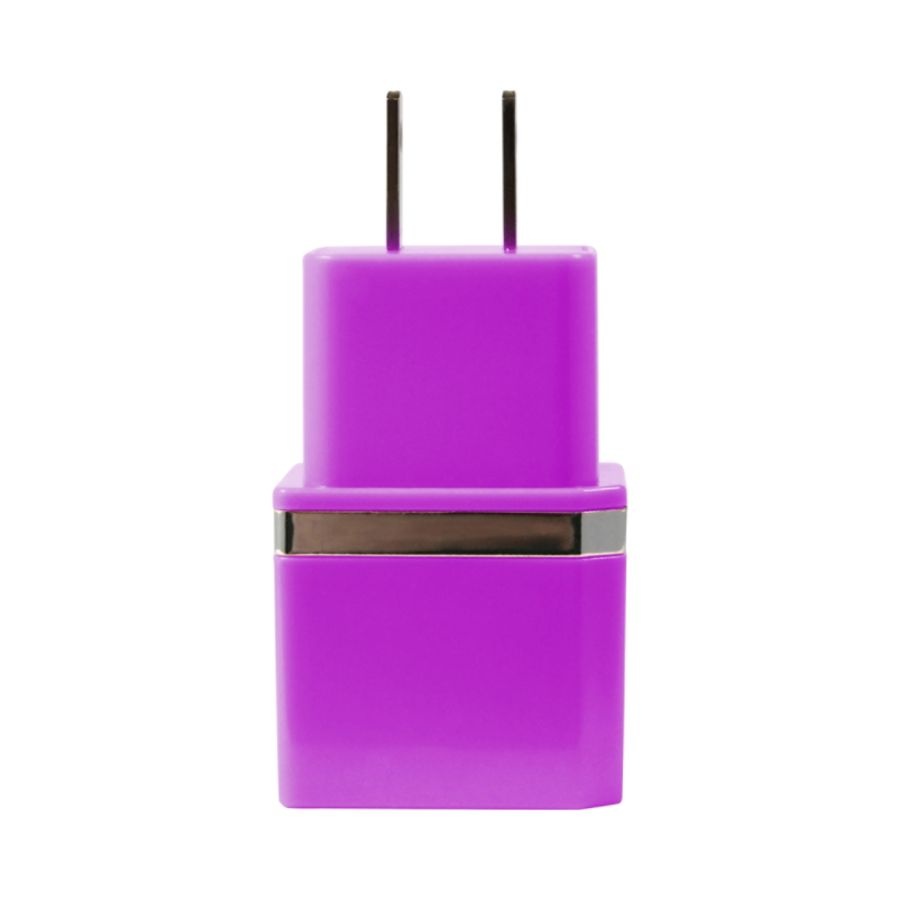 slide 2 of 5, Duracell Dual Usb Wall Charger, Metallic Purple, 1 ct
