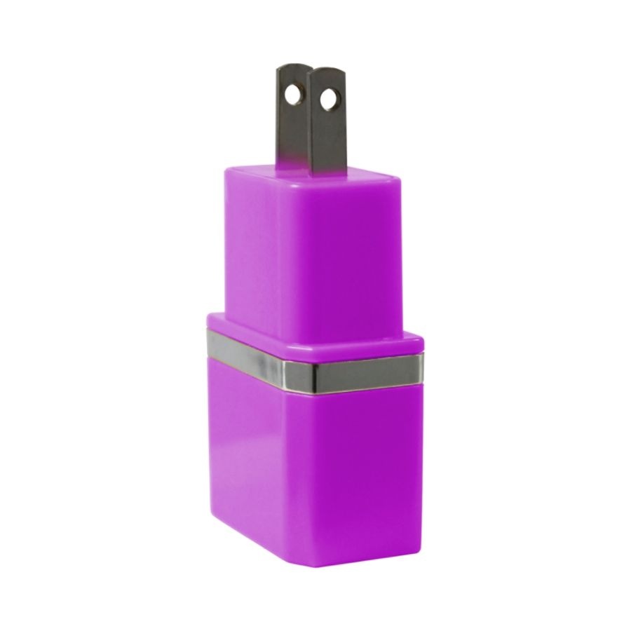 slide 3 of 5, Duracell Dual Usb Wall Charger, Metallic Purple, 1 ct