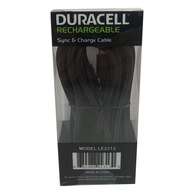 slide 2 of 2, Duracell Usb Type-C Cable, 10', Black, Le2313, 1 ct