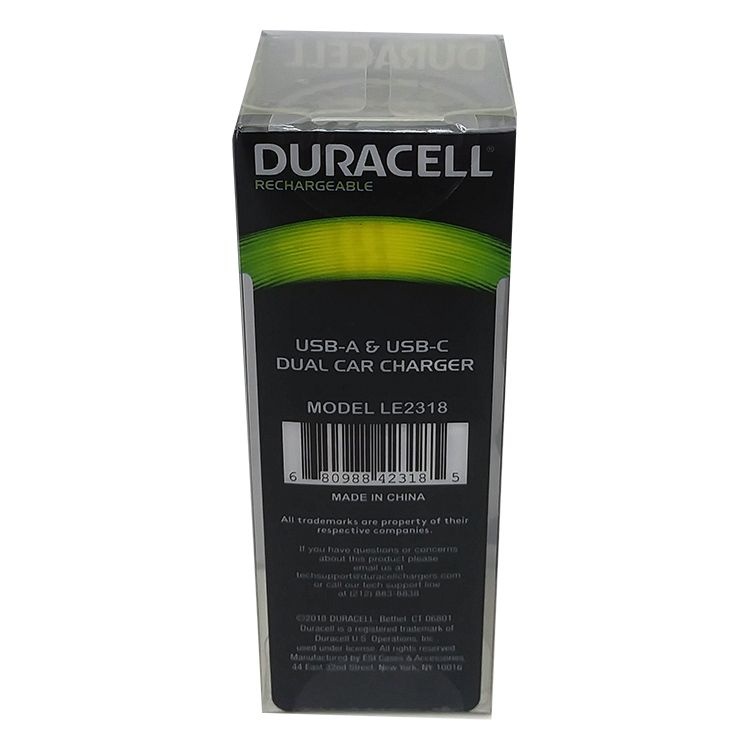 slide 2 of 2, Duracell Dual Car Charger, Black, Le2318, 1 ct