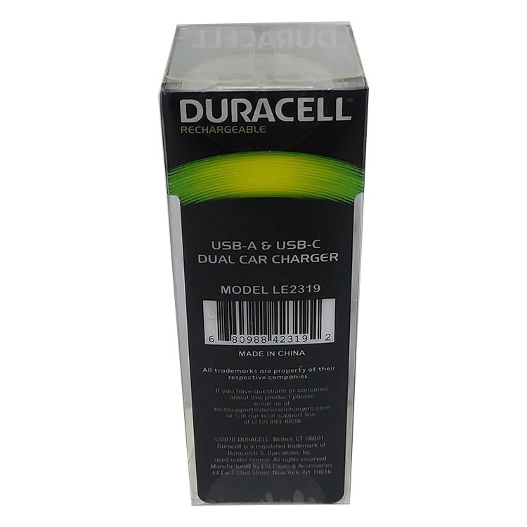 slide 2 of 2, Duracell Dual Car Charger, White, Le2319, 1 ct