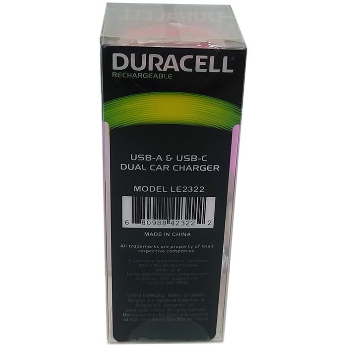 slide 2 of 2, Duracell Dual Car Charger, Pink, Le2322, 1 ct