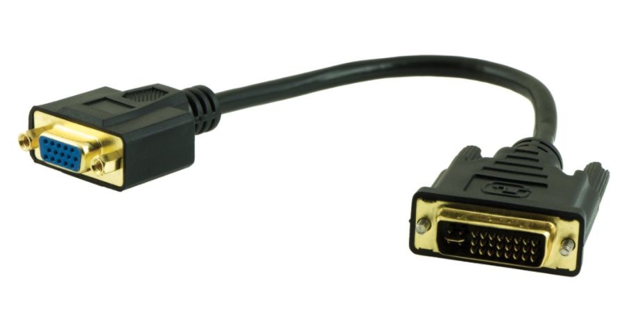 slide 3 of 3, Ativa Dvi To Vga Pigtail Adapter, Black, 1 ct