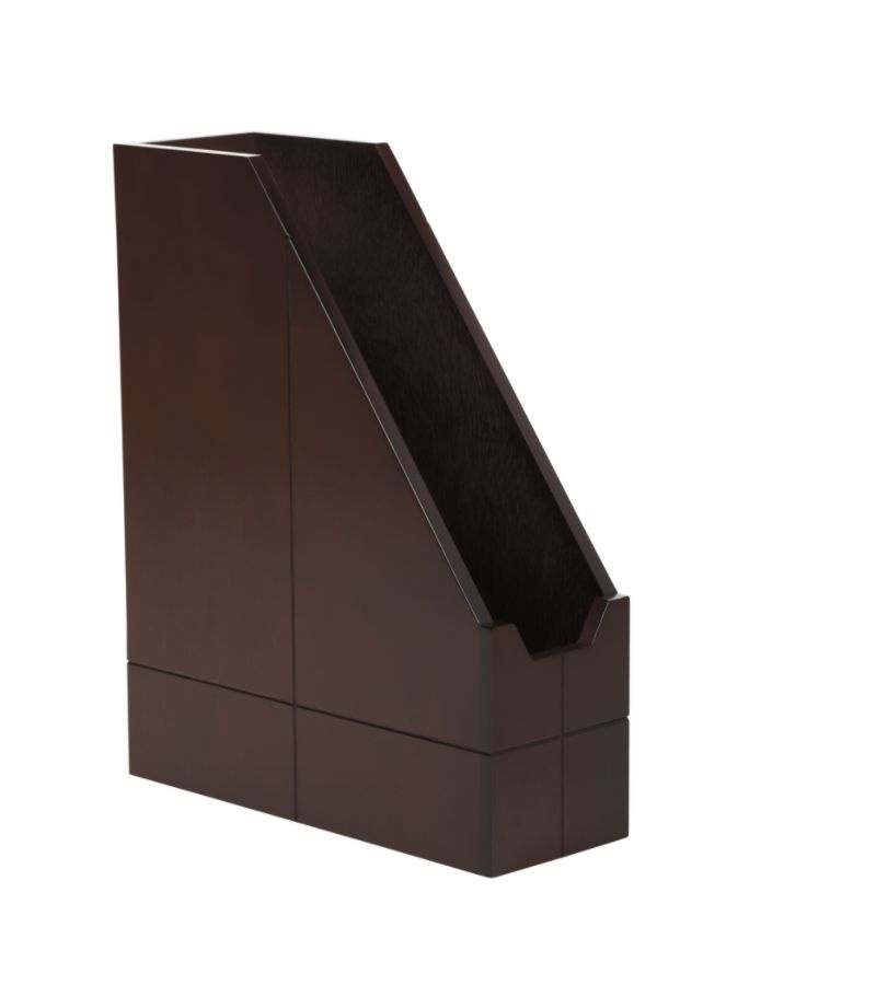 slide 2 of 3, Realspace Wood Collection Magazine Holder, Brown, 1 ct