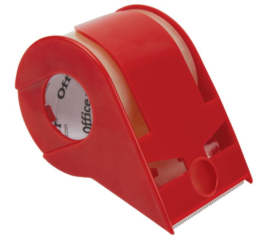 slide 2 of 2, Office Depot Brand Heavy-Duty Shipping Tape With Dispenser, 2'' X 30 Yd., Clear, 1 ct