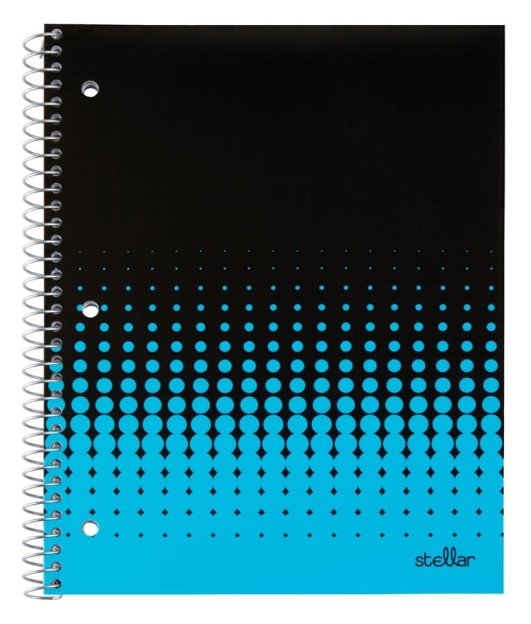 slide 5 of 5, Office Depot Brand Fashion Stellar Poly Notebook, 8'' X 10 1/2'', College Ruled, Perforated, Assorted Designs (No Design Choice), 80 Sheets, 80 ct