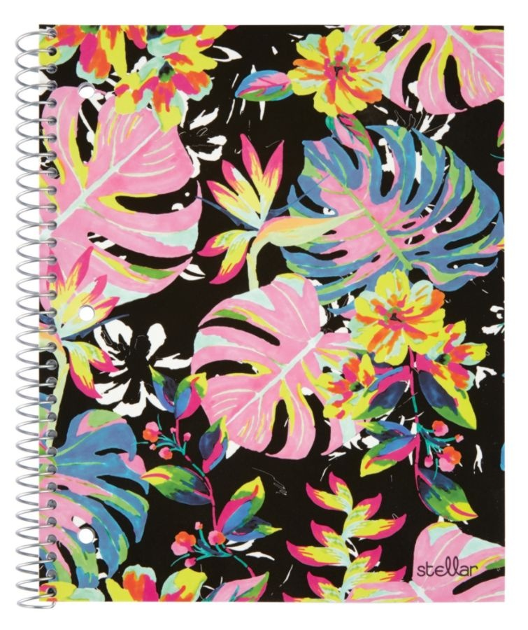 slide 4 of 5, Office Depot Brand Fashion Stellar Poly Notebook, 8'' X 10 1/2'', College Ruled, Perforated, Assorted Designs (No Design Choice), 80 Sheets, 80 ct