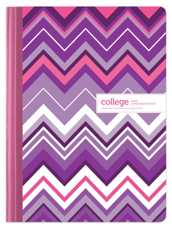 slide 3 of 5, Office Depot Brand Fashion Composition Notebook, 7 1/2'' X 9 3/4'', 1 Subject, College Ruled, 80 Sheets, Assorted Designs (No Design Choice), 80 ct