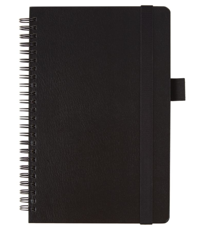 slide 3 of 3, Office Depot Brand Hard Cover Premium Business Notebook, Junior, 5 1/2'' X 8 1/2'', 1 Subject, Narrow Ruled, 120 Pages (60 Sheets), Black, 60 ct